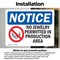 Signmission No Jewelry Permitted In Production Sign With Symbol, 10 in W x Rectangle, Vinyl Decal OS-2PACK-NS-D-710-L-14670 - alternate 4